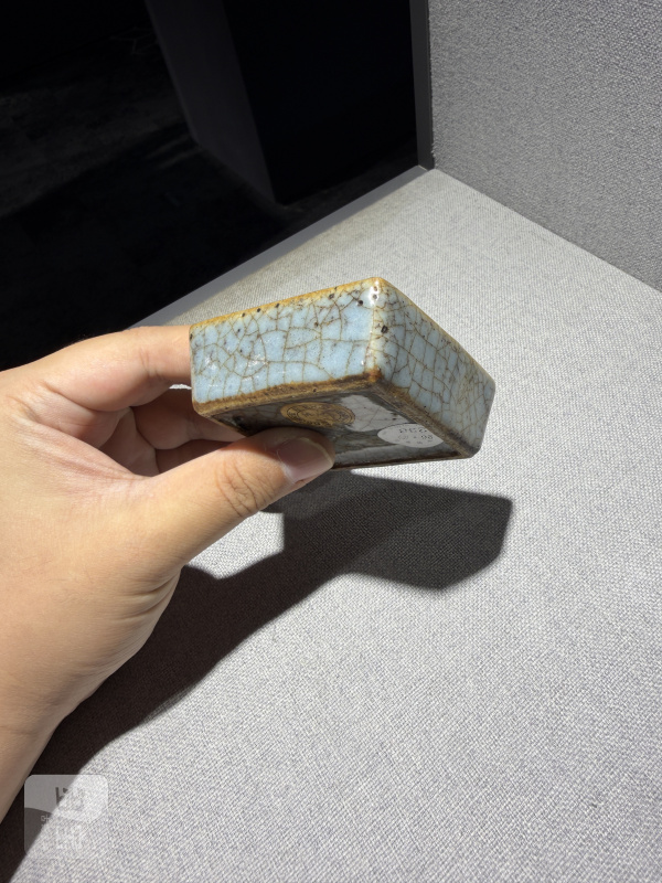 明 哥釉四方小笔洗 - 图4